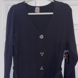 No Boundaries Ribbed Knit Black Dress, SZ 3XG/21